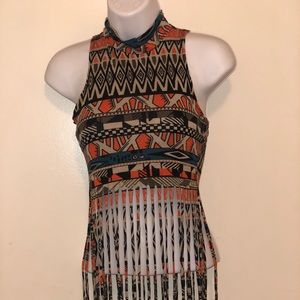 Wet Seal Fringe bottom Crop Top Size Medium